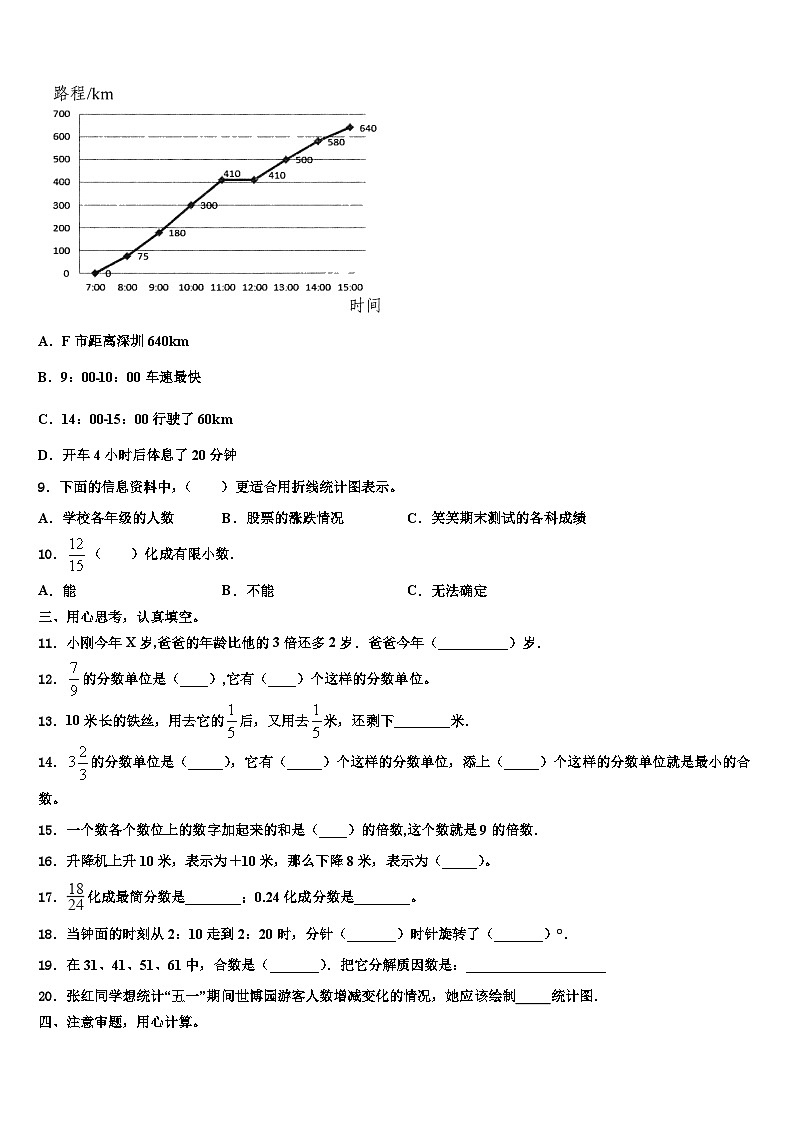 湖北省孝感市应城市2023年数学六下期末调研模拟试题含解析02