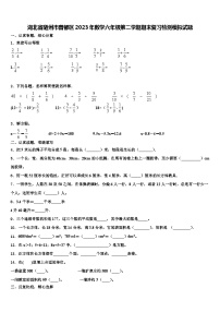 湖北省随州市曾都区2023年数学六年级第二学期期末复习检测模拟试题含解析