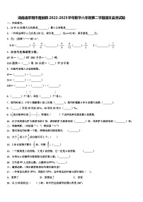 湖南省邵阳市隆回县2022-2023学年数学六年级第二学期期末监测试题含解析