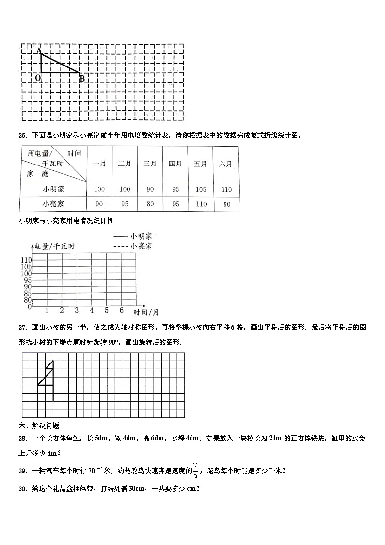 潍坊市高密市2022-2023学年六年级数学第二学期期末复习检测模拟试题含解析03
