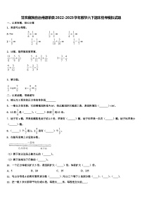 甘孜藏族自治州得荣县2022-2023学年数学六下期末统考模拟试题含解析