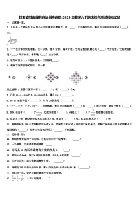 甘肃省甘南藏族自治州舟曲县2023年数学六下期末综合测试模拟试题含解析