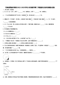 甘肃省陇南市康县2022-2023学年六年级数学第二学期期末达标检测模拟试题含解析