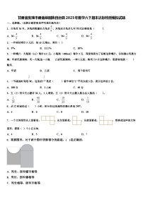 甘肃省张掖市肃南裕固族自治县2023年数学六下期末达标检测模拟试题含解析