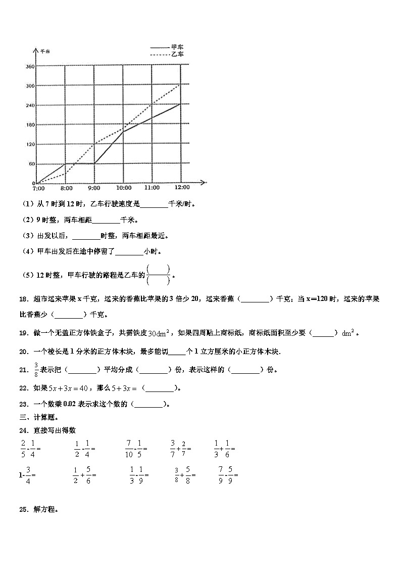 甘肃省张掖市肃南裕固族自治县2023年数学六下期末达标检测模拟试题含解析03