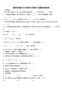 福州市罗源县2023年数学六年级第二学期期末预测试题含解析