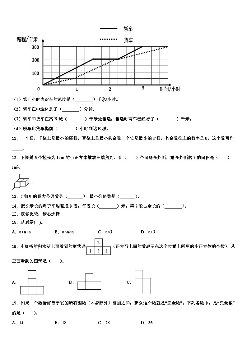 益阳市2023年六年级数学第二学期期末综合测试试题含解析第2页