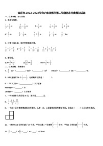 章丘市2022-2023学年六年级数学第二学期期末经典模拟试题含解析