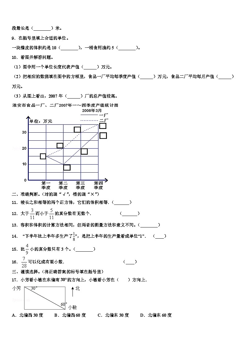 葫芦岛市连山区2022-2023学年六年级数学第二学期期末综合测试模拟试题含解析第2页