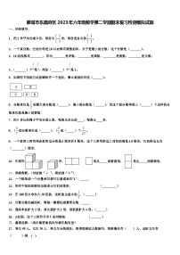 聊城市东昌府区2023年六年级数学第二学期期末复习检测模拟试题含解析