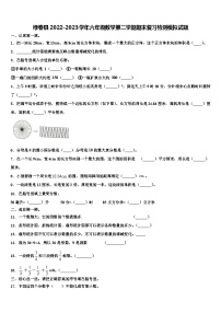 绿春县2022-2023学年六年级数学第二学期期末复习检测模拟试题含解析