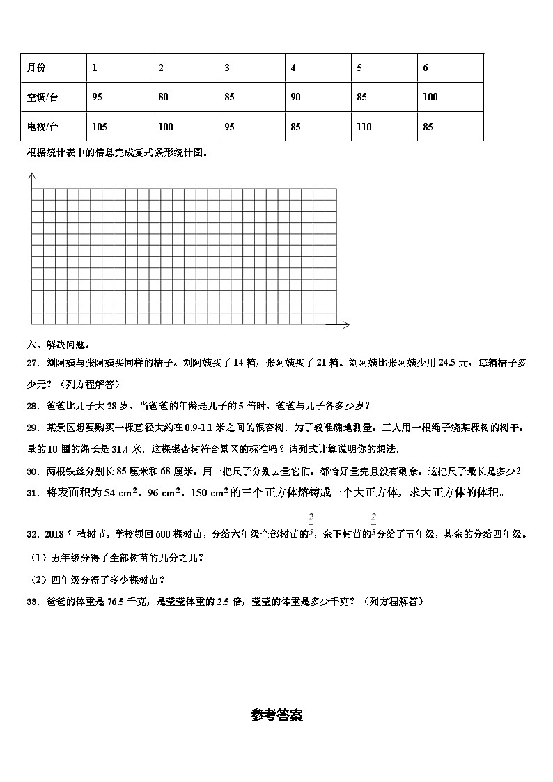 苏州市沧浪区2022-2023学年六年级数学第二学期期末调研试题含解析第3页