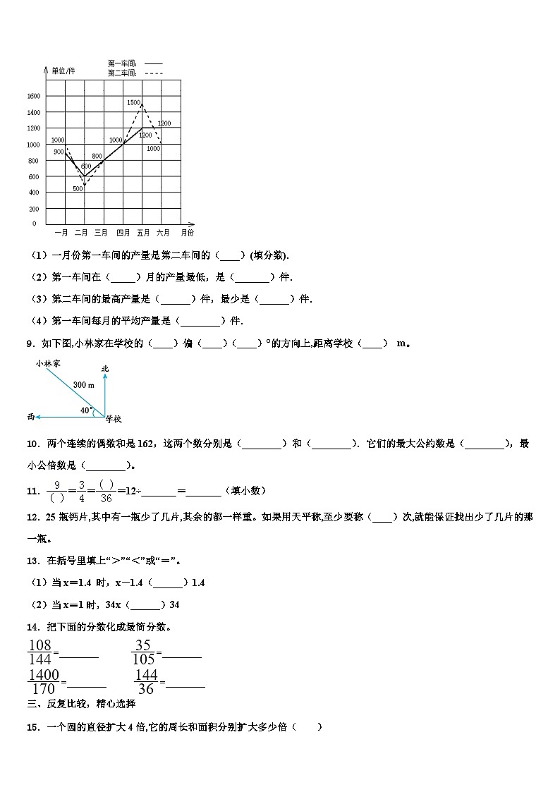 舟山市定普陀区2022-2023学年数学六下期末统考试题含解析第2页