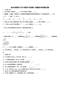 衡水市冀州市2023年数学六年级第二学期期末考试模拟试题含解析