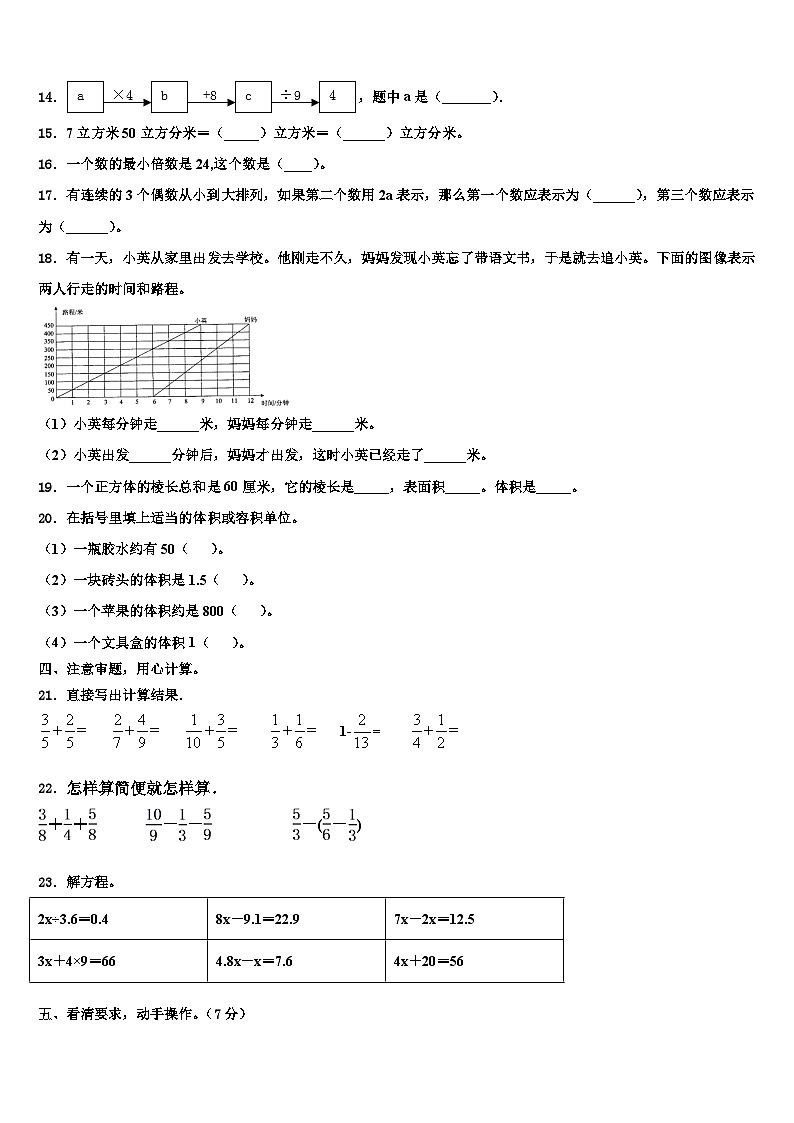西藏林芝地区工布江达县2022-2023学年数学六下期末检测试题含解析第2页