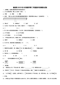 襄城县2023年六年级数学第二学期期末检测模拟试题含解析