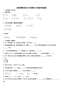 西乌珠穆沁旗2023年数学六下期末考试试题含解析