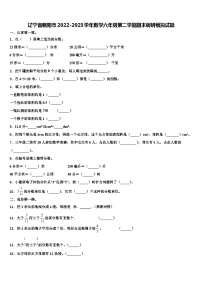 辽宁省朝阳市2022-2023学年数学六年级第二学期期末调研模拟试题含解析