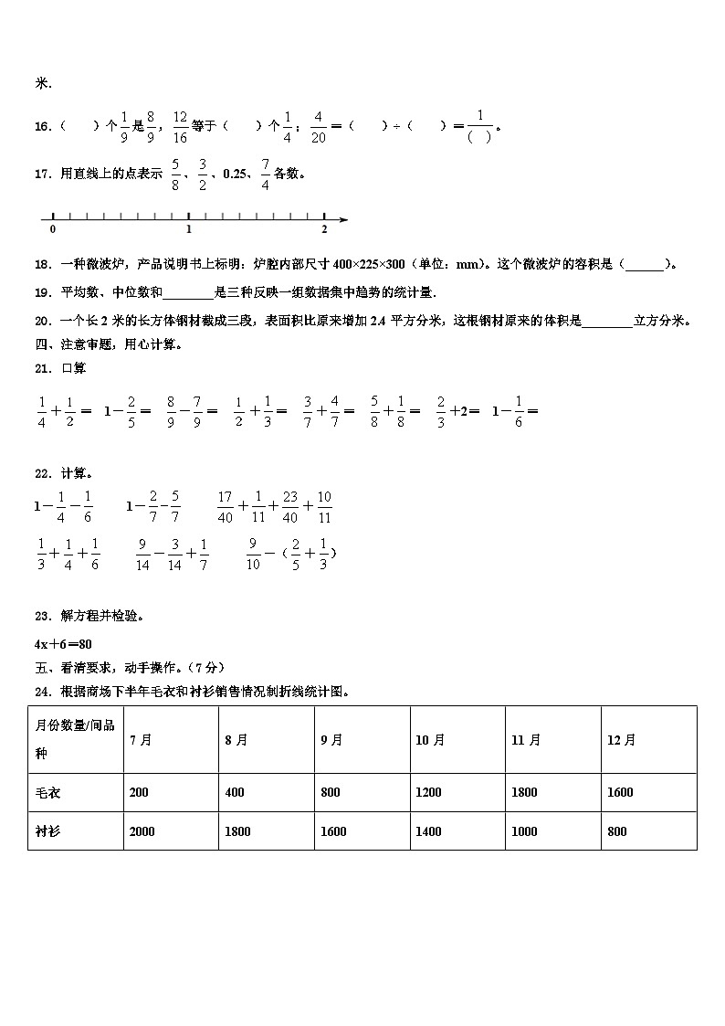 辽宁省大连市金普新区2022-2023学年数学六下期末考试试题含解析第2页