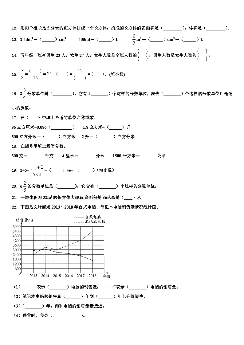 郎溪县2023年数学六年级第二学期期末检测试题含解析第2页