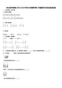 连云港市海州区2022-2023学年六年级数学第二学期期末学业质量监测试题含解析