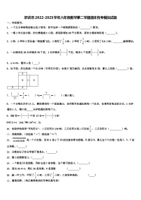 邵武市2022-2023学年六年级数学第二学期期末统考模拟试题含解析