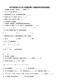 遂宁市射洪县2023年六年级数学第二学期期末教学质量检测试题含解析