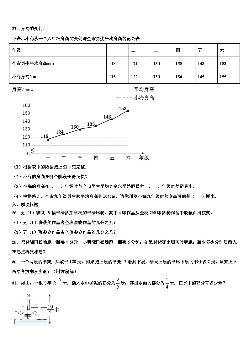 长沙市芙蓉区2023年数学六下期末综合测试模拟试题含解析第3页