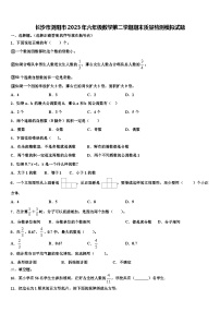 长沙市浏阳市2023年六年级数学第二学期期末质量检测模拟试题含解析