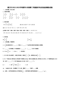 镇江市2022-2023学年数学六年级第二学期期末学业质量监测模拟试题含解析