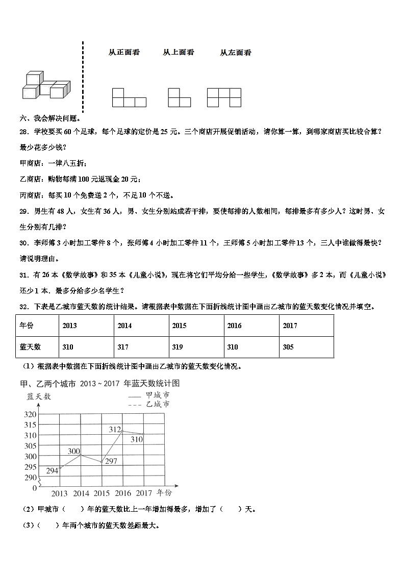 阿坝藏族羌族自治州2022-2023学年数学六下期末监测模拟试题含解析第3页