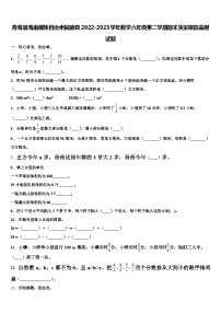 青海省海南藏族自治州同德县2022-2023学年数学六年级第二学期期末质量跟踪监视试题含解析