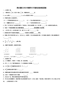 青云谱区2023年数学六下期末达标测试试题含解析