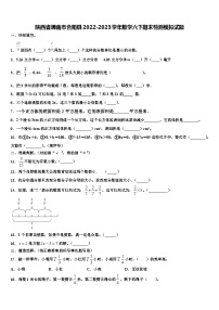 陕西省渭南市合阳县2022-2023学年数学六下期末检测模拟试题含解析