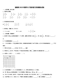 额敏县2023年数学六下期末复习检测模拟试题含解析