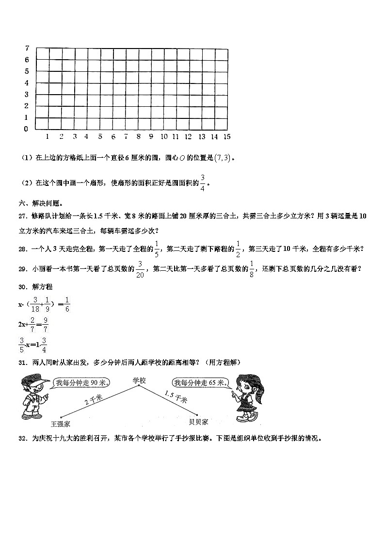 鹤壁市山城区2023年数学六年级第二学期期末质量跟踪监视模拟试题含解析第3页