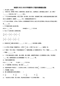 项城市2022-2023学年数学六下期末经典模拟试题含解析