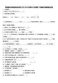 黔西南布依族苗族自治州兴义市2023年数学六年级第二学期期末调研模拟试题含解析