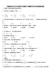 甘肃省天水市2023年数学六年级第二学期期末学业水平测试模拟试题含解析