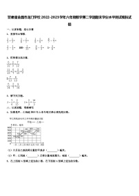 甘肃省金昌市龙门学校2022-2023学年六年级数学第二学期期末学业水平测试模拟试题含解析