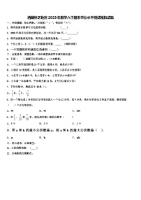 西藏林芝地区2023年数学六下期末学业水平测试模拟试题含解析