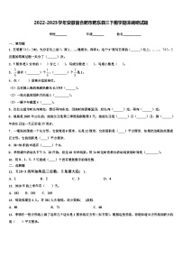 2022-2023学年安徽省合肥市肥东县三下数学期末调研试题含解析