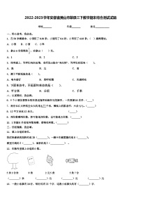 2022-2023学年安徽省黄山市歙县三下数学期末综合测试试题含解析