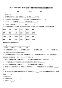 2022-2023学年广安市广安区三下数学期末学业质量监测模拟试题含解析