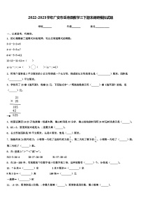 2022-2023学年广安市岳池县数学三下期末调研模拟试题含解析