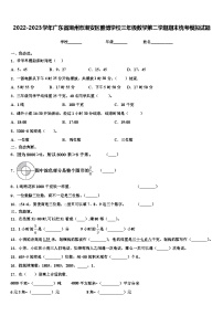 2022-2023学年广东省潮州市潮安区雅博学校三年级数学第二学期期末统考模拟试题含解析