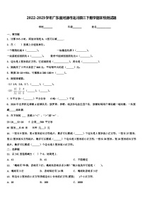 2022-2023学年广东省河源市龙川县三下数学期末检测试题含解析