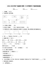 2022-2023学年广东省湛江市第二十七中学数学三下期末预测试题含解析