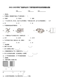 2022-2023学年广东省中山市三下数学期末教学质量检测模拟试题含解析