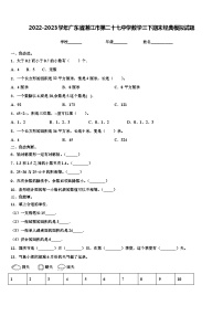 2022-2023学年广东省湛江市第二十七中学数学三下期末经典模拟试题含解析